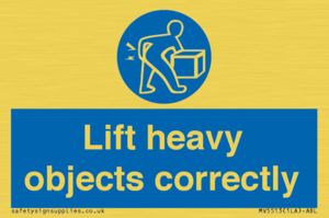 Lift heavy objects correctly